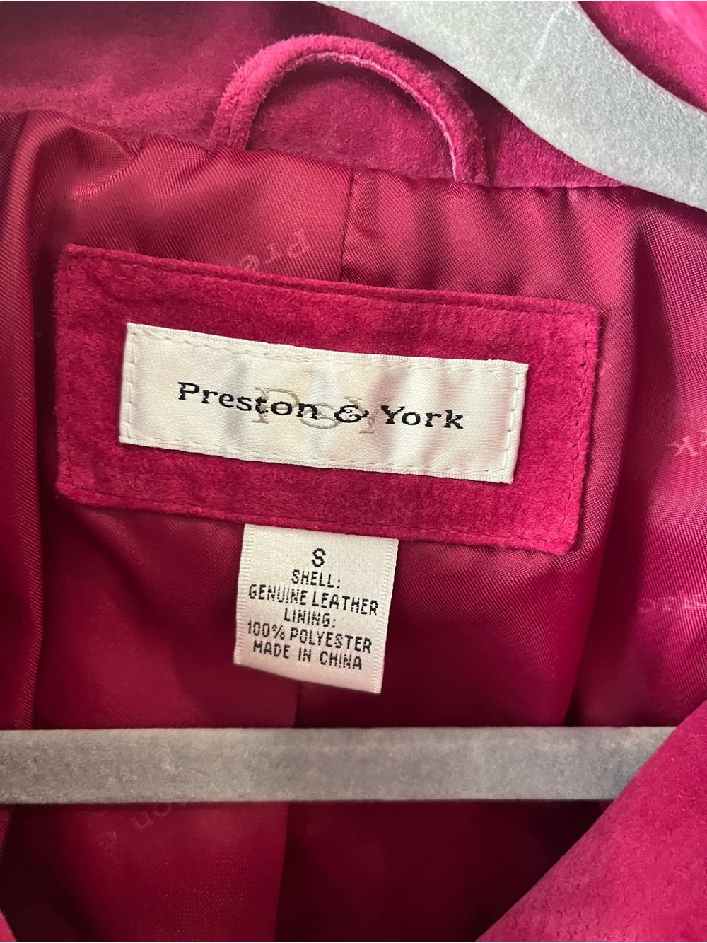 Preston & York Suede Zip-Front Jacket - Fuchsia - Picture 3 of 4